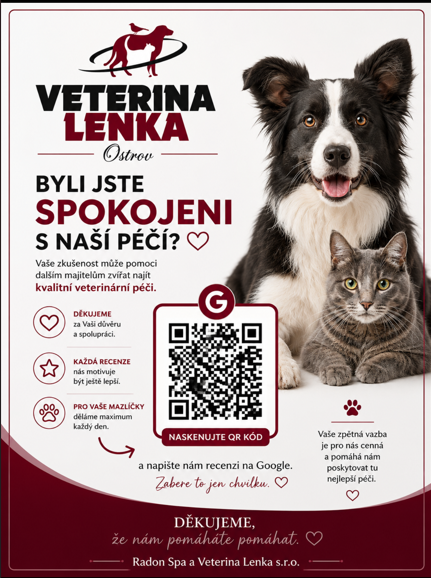 Byli jste spokojeni s naší péčí? Napište nám recenzi na Google